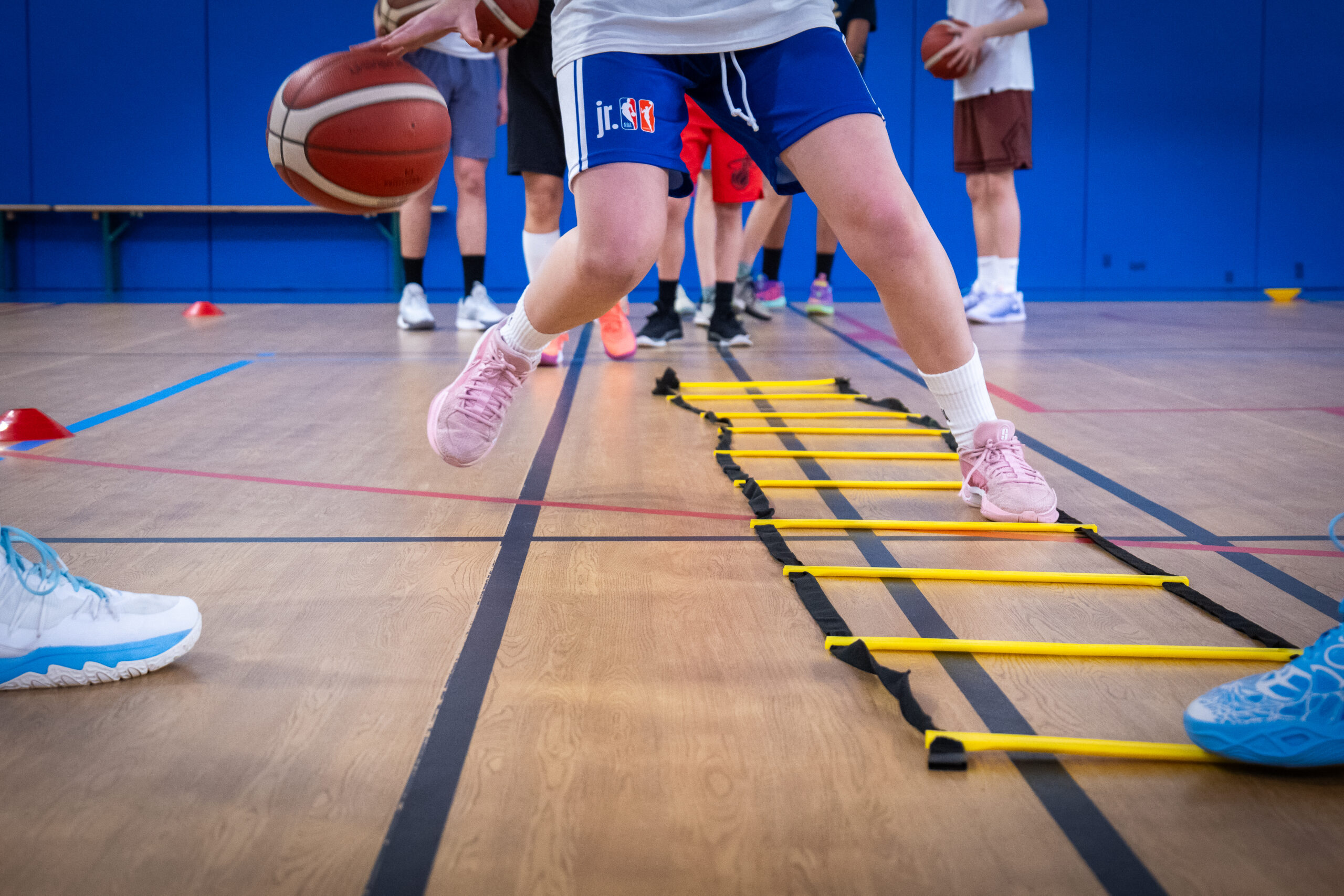 Exercice d’agilité au basketball